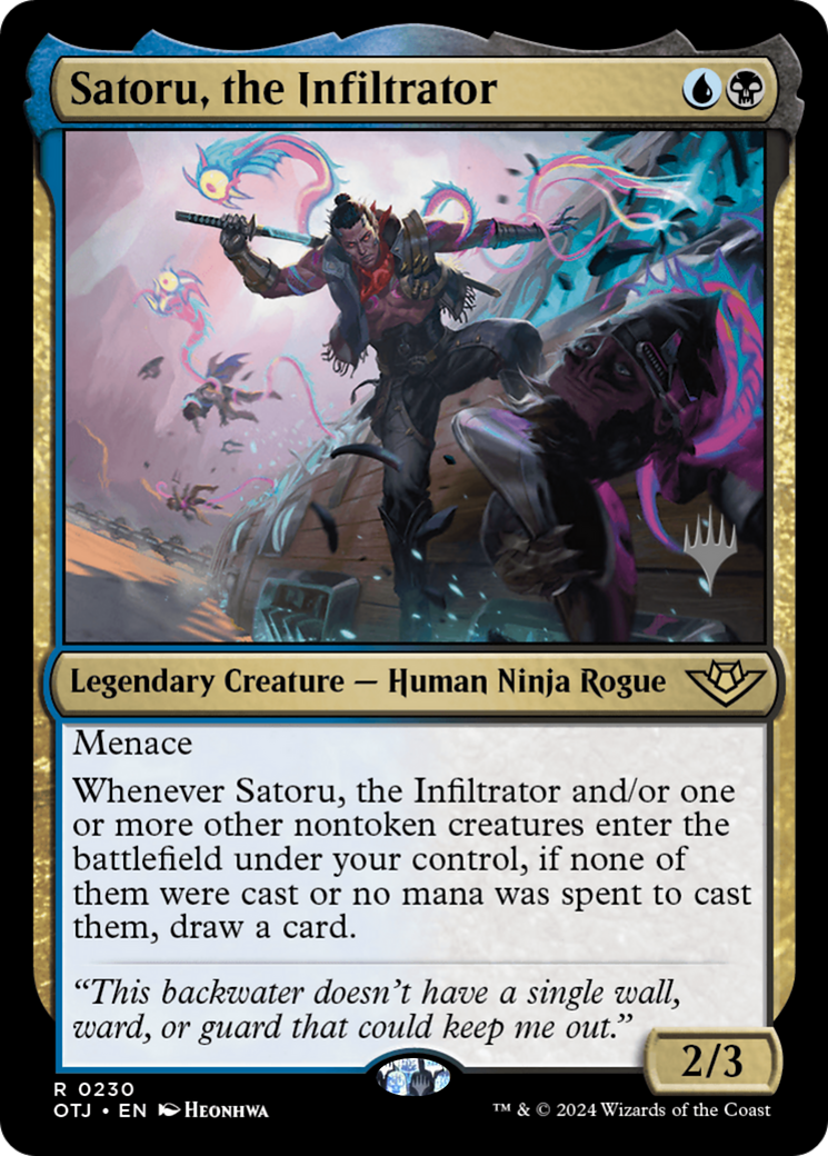 Satoru, the Infiltrator (PPOTJ-230P) - Outlaws of Thunder Junction Promos