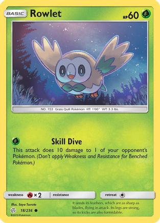 Rowlet 018/236 SM Cosmic Eclipse - Common