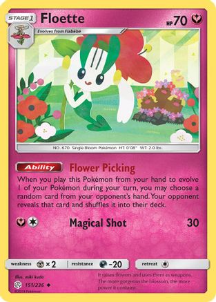 Floette 151/236 - Reverse Holofoil SM Cosmic Eclipse - Uncommon