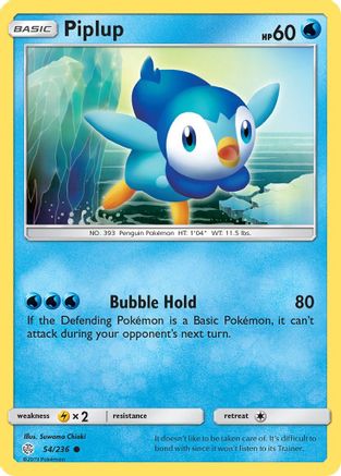 Piplup 054/236 SM Cosmic Eclipse - Common