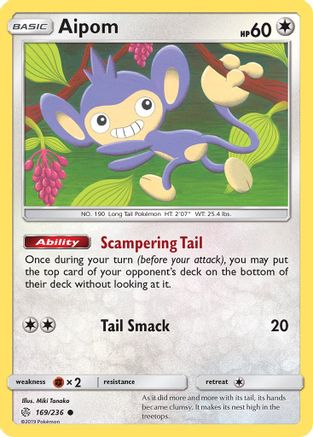 Aipom 169 SM Cosmic Eclipse - Common