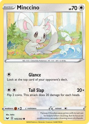Minccino (145) 145/202 SWSH01 Sword & Shield Base Set - Common