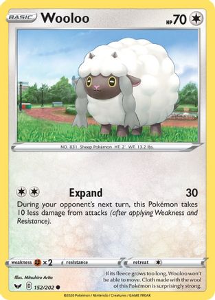 Wooloo (152) 152/202 SWSH01 Sword & Shield Base Set - Common