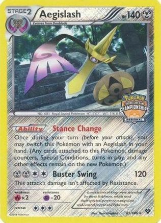 Aegislash 085/146 - Reverse Holofoil League & Championship Cards - Promo