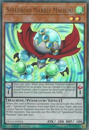 Speedroid Marble Machine (DUOV-EN034) - Duel Overload 1st Edition