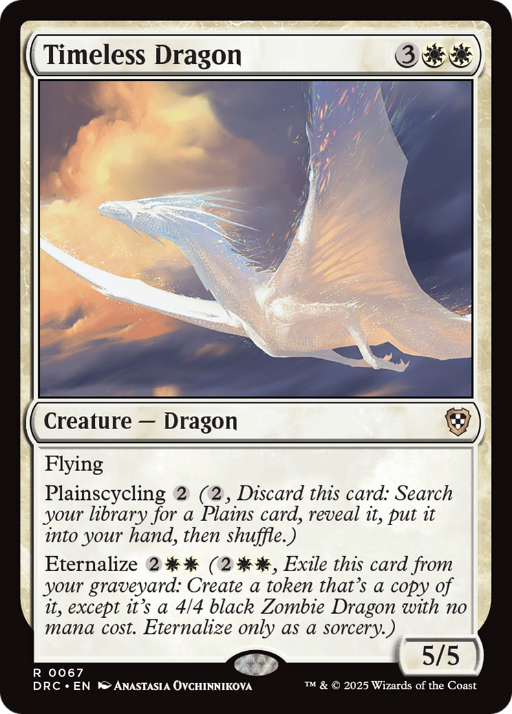 Timeless Dragon (DRC-067) - Commander: Aetherdrift Foil