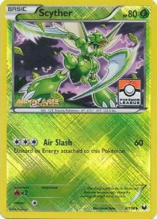 Scyther 004/108 - Reverse Holofoil League & Championship Cards - Promo