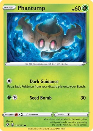 Phantump 014/192 - Reverse Holofoil SWSH02 Rebel Clash - Common
