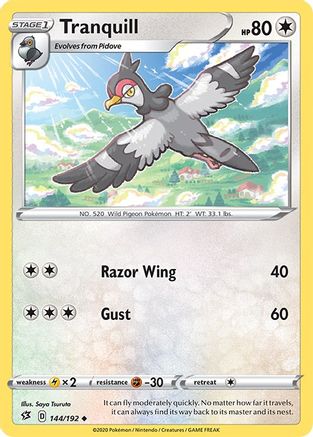 Tranquill 144/192 - Reverse Holofoil SWSH02 Rebel Clash - Uncommon