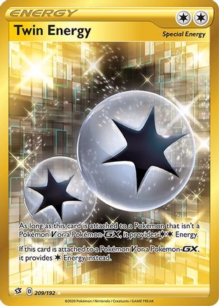 Twin Energy (Secret) 209/192 - Holofoil SWSH02 Rebel Clash - Secret Rare