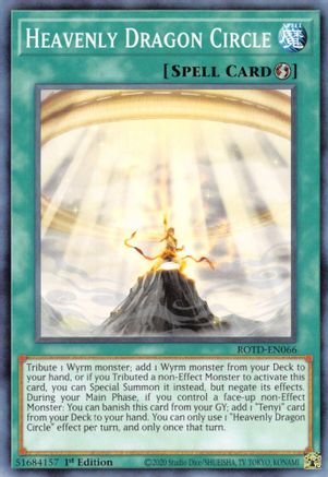 Heavenly Dragon Circle (ROTD-EN066) - Rise of the Duelist 1st Edition