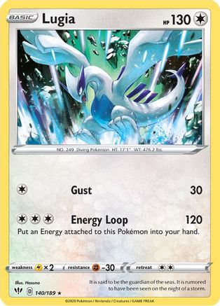 Lugia 140/189 - Reverse Holofoil SWSH03 Darkness Ablaze - Rare