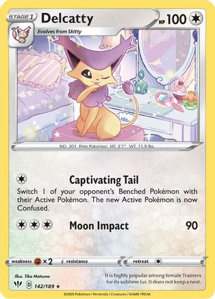 Delcatty 142/189 - Reverse Holofoil SWSH03 Darkness Ablaze - Rare