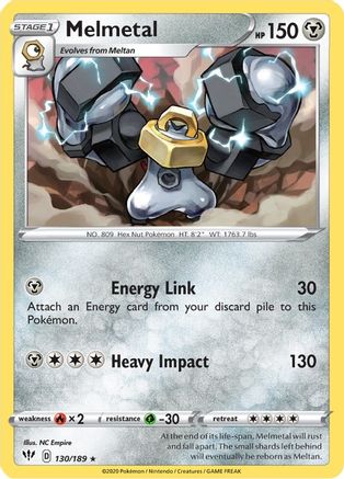 Melmetal 130/189 SWSH03 Darkness Ablaze - Rare