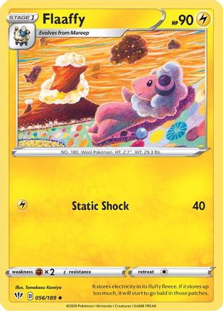Flaaffy 056/189 - Reverse Holofoil SWSH03 Darkness Ablaze - Uncommon