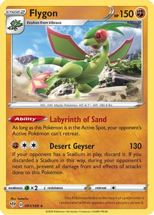 Flygon 091/189 SWSH03 Darkness Ablaze - Rare