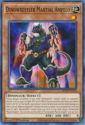 Dinowrestler Martial Ampelo (MP20-EN150) - 2020 Tin of Lost Memories 1st Edition