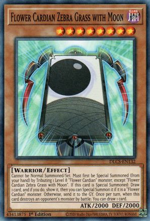 Flower Cardian Zebra Grass with Moon (DLCS-EN132) - Dragons of Legend: The Complete Series 1st Edition