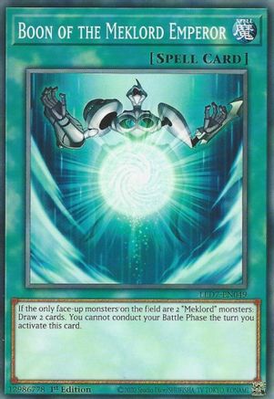 Boon of the Meklord Emperor (LED7-EN049) - Legendary Duelists: Rage of Ra 1st Edition