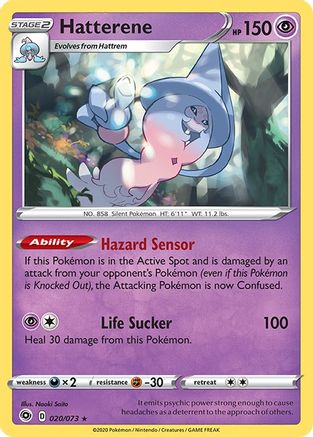 Hatterene 020/73 - Reverse Holofoil Champions Path - Holo Rare