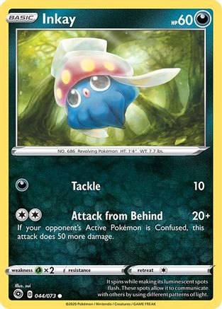 Inkay 044/73 - Reverse Holofoil Champions Path - Common