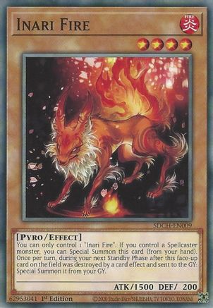 Inari Fire (SDCH-EN009) - Structure Deck: Spirit Charmers 1st Edition