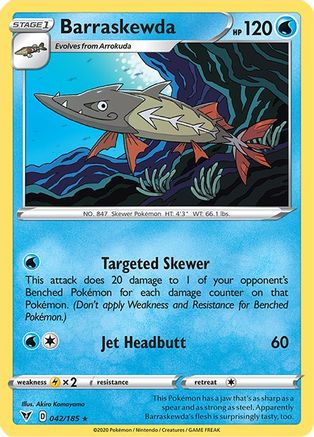 Barraskewda 042/185 SWSH04 Vivid Voltage - Rare