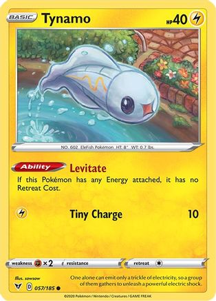 Tynamo 057/185 - Reverse Holofoil SWSH04 Vivid Voltage - Common