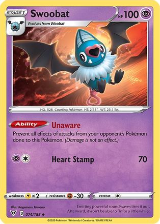 Swoobat 074/185 SWSH04 Vivid Voltage - Uncommon