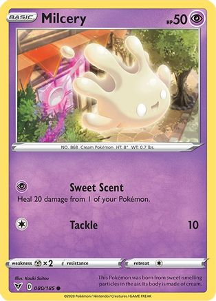 Milcery 080/185 - Reverse Holofoil SWSH04 Vivid Voltage - Common