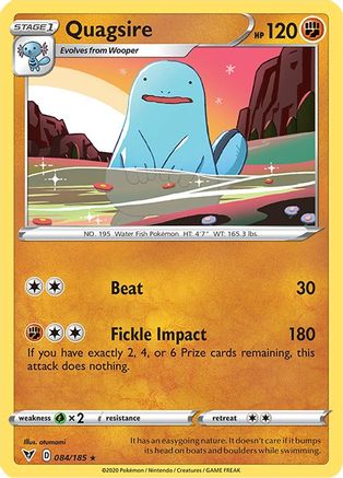 Quagsire 084/185 - Reverse Holofoil SWSH04 Vivid Voltage - Rare