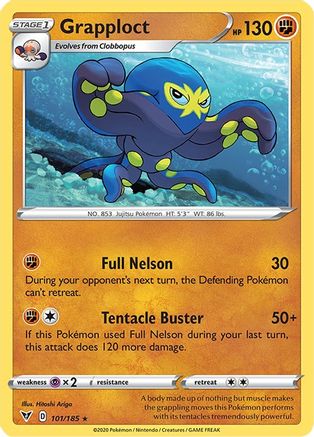Grapploct 101/185 - Reverse Holofoil SWSH04 Vivid Voltage - Rare