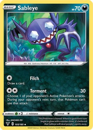 Sableye 105/185 SWSH04 Vivid Voltage - Uncommon