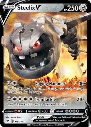Steelix V 115/185 - Holofoil SWSH04 Vivid Voltage - Ultra Rare