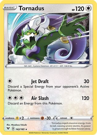 Tornadus 142/185 - Holofoil SWSH04 Vivid Voltage - Holo Rare