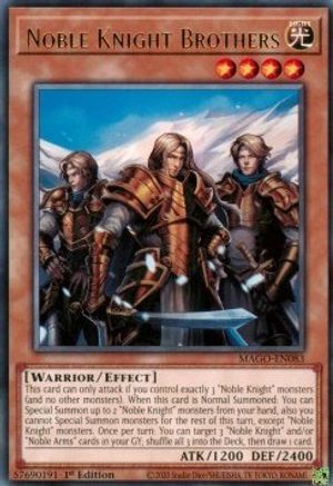 Noble Knight Brothers (MAGO-EN083) - Maximum Gold 1st Edition
