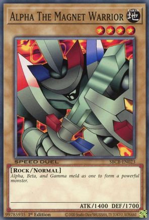 Alpha The Magnet Warrior (SBCB-EN023) - Speed Duel: Battle City Box 1st Edition