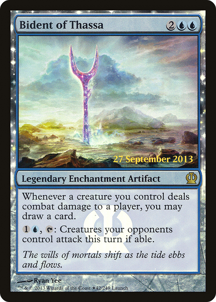 Bident of Thassa (LARP-42★) - Theros Promos: (enchantment) Foil
