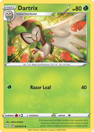 Dartrix 007/072 Shining Fates - Uncommon