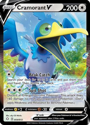 Cramorant V 054/072 - Holofoil Shining Fates - Ultra Rare