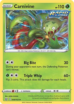 Carnivine 009/163 SWSH05 Battle Styles - Uncommon