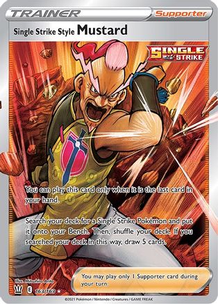Single Strike Style Mustard (Full Art) 163/163 - Holofoil SWSH05 Battle Styles - Ultra Rare