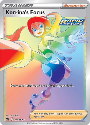 Korrina's Focus (Secret) 174/163 - Holofoil SWSH05 Battle Styles - Secret Rare