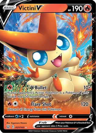 Victini V 021/163 - Holofoil SWSH05 Battle Styles - Ultra Rare
