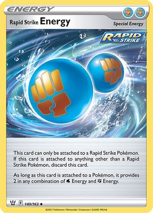 Rapid Strike Energy 140/163 SWSH05 Battle Styles - Uncommon