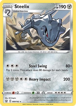 Steelix 099/163 - Reverse Holofoil SWSH05 Battle Styles - Holo Rare