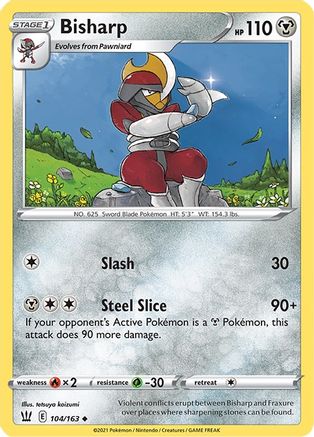 Bisharp 104/163 - Reverse Holofoil SWSH05 Battle Styles - Uncommon