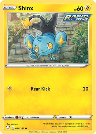 Shinx 046/163 - Reverse Holofoil SWSH05 Battle Styles - Common