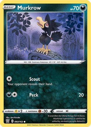 Murkrow 093/163 SWSH05 Battle Styles - Common