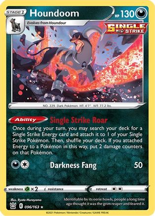Houndoom 096/163 - Reverse Holofoil SWSH05 Battle Styles - Holo Rare